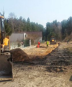 Zdjęcie przebudowy drogi we wsi Kukadło i Bobrowice