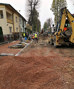 Podgląd z przygotowanie do przebudowy drogi w Kozienicach